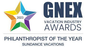 GNEX Vacation Industry Awards 2023 Philanthropist of the Year Award Sundance Vacations